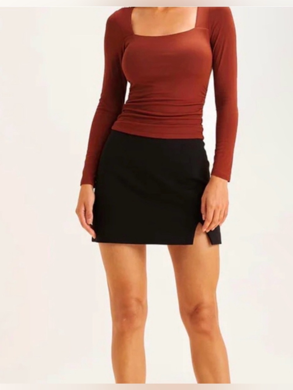 NWT EGL Square Neck Ruched Brami Top